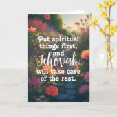 Carte JW pour Témoins de Jéhovah | Carte de voeux (Fleur jaune)