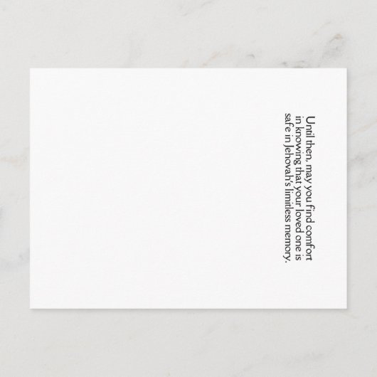 Carte JW Sympathy (Dos)