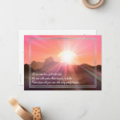 Carte JW Sympathy Pink Sunrise (Devant/Arrière en situation)