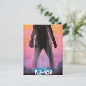 Carte K2-18b exoplanète art spatial (Debout devant)