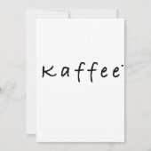 Carte Kaffee - minimalistic typography card (Devant)