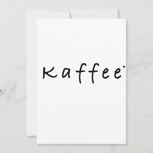 Carte Kaffee - minimalistic typography card (Devant)