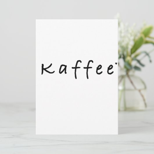 Carte Kaffee - minimalistic typography card (Debout devant)