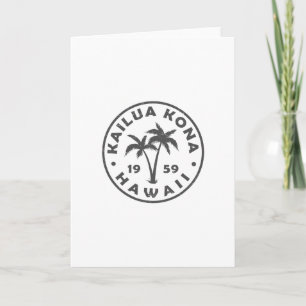 Carte Kailua-kona Hawaï Palmier Hommes Femmes Filles Gar