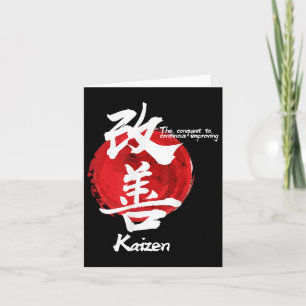Carte Kaizen Japonais Améliorer Coffre de concept Callig