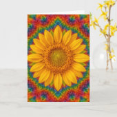Carte Kaleidoscope Sunflower  (Fleur jaune)