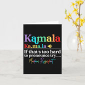 Carte Kamala Hariss La Si c'est trop difficile de faire (Fleur jaune)