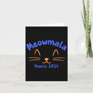Carte Kamala Harris 2024 Dame Chat Pour Kamala Drôle Cha
