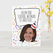 Carte Kamala Harris Anniversaire : D'une femme forte (Fleur jaune)