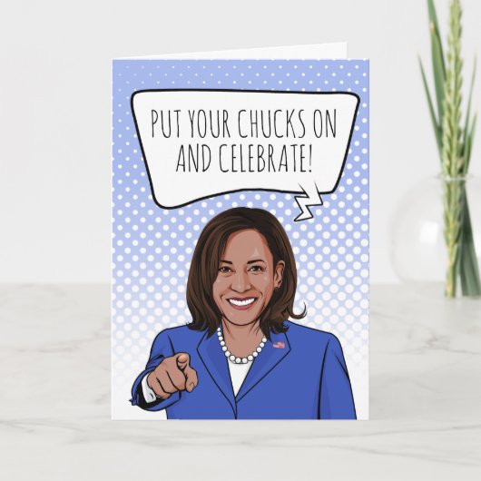 Carte Kamala Harris Anniversaire : Mettez vos canards (Devant)