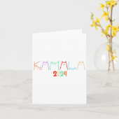 Carte Kamala Harris Chat Lettre Drôle Femmes Chats Pour  (Fleur jaune)