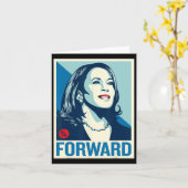Carte Kamala Harris en avant (Fleur jaune)