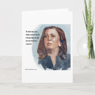 Carte Kamala Harris et Citation