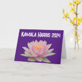Carte Kamala Harris Lotus 2024 (Fleur jaune)