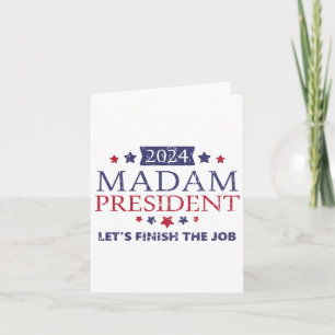 Carte Kamala Harris Madame la Présidente Terminons le Tr