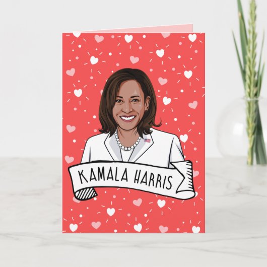 Carte Kamala Harris Saint-Valentin (Devant)