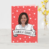 Carte Kamala Harris Saint-Valentin (Fleur jaune)