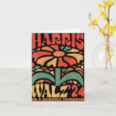 Carte Kamala Harris Tim Walz (Fleur jaune)