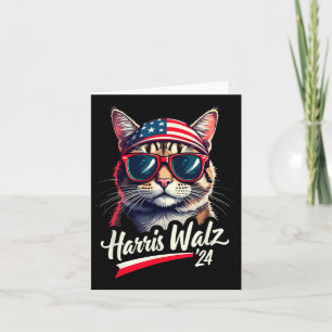 Carte Kamala Harris Tim Wheimer Cute Chat Président Funn
