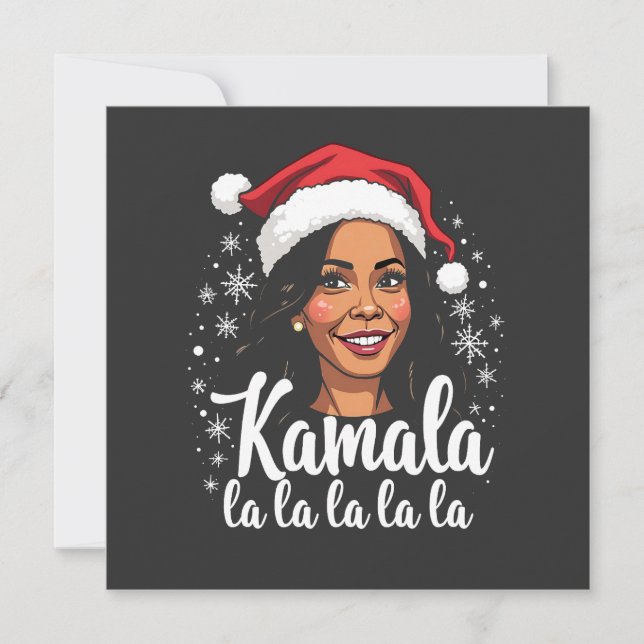 Carte Kamala La La Kamala Harris Christmas Père Noël (Devant)