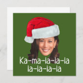 Carte Kamala Santa Hat - Harris 2024 drôle vacances (Devant / Derrière)