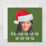 Carte Kamala Santa Hat - Harris 2024 drôle vacances<br><div class="desc">Ce design inclut Kamala Harris avec un chapeau de Père Noël - et un proverbe amusant. Ka-ma-la-la-la-la-la-la-la-la-la-la - Joyeux Noël. Un papier d'emballage de campagne 2024 sera amusant pour les vacances ou toute occasion. Les fontes classiques sont utilisées pour faire de cette élection un design populaire et traditionnel.</div>