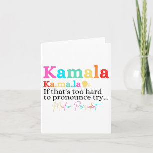 Carte Kamala Si c'est trop difficile de proclamer ça Ess