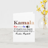 Carte Kamala Si c'est trop difficile de proclamer Essaye (Fleur jaune)