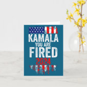 Carte Kamala You're Fired Funny Anti Kamala Harris Elect (Fleur jaune)