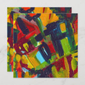 Carte Kandinsky '304' Peinture Abstraite colorée (Devant / Derrière)