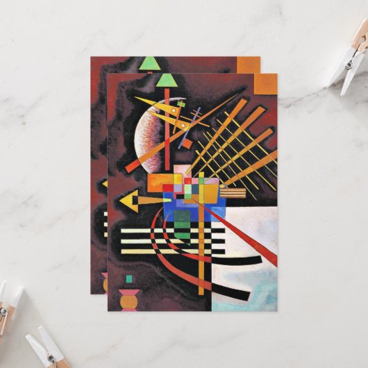 Carte Kandinsky - Au-dessus et à gauche, (Devant/Arrière en situation)