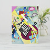Carte Kandinsky - Black Grid, art abstrait populaire, (Debout devant)