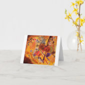 Carte Kandinsky Brown jaune bleu rouge (Fleur jaune)