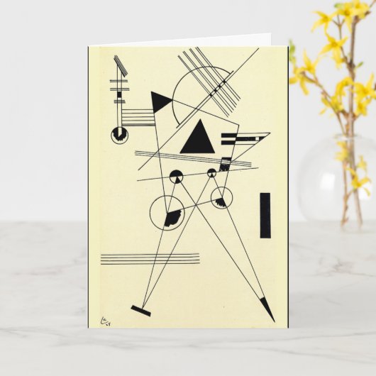 Carte Kandinsky - Dessin pour Point (Fleur jaune)