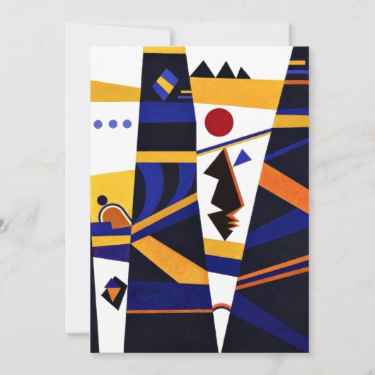 Carte Kandinsky - OEuvre abstraite reliante et colorée (Devant)