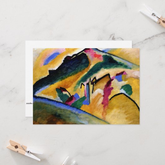Carte Kandinsky - Paysage d'automne (Devant/Arrière en situation)
