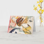 Carte Kandinsky - Paysage de pluie, art abstrait, (Fleur jaune)