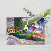 Carte Kandinsky-Paysage d'hiver avec église, Noël (Debout devant)