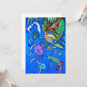 Carte Kandinsky - Regroupement, coloré abstrait, (Devant/Arrière en situation)