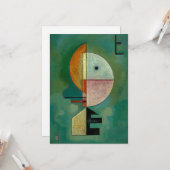 Carte Kandinsky - vers le haut, art abstrait, (Devant/Arrière en situation)