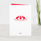 Carte Kangaroo Beer, voeux de Noël australien (Dos)