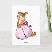 Carte Kangaroo comme mariée avec robe Mariage (Dos)