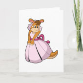 Carte Kangaroo comme mariée avec robe Mariage (Devant)