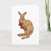 Carte Kangaroo en boîte avec gants de boxe (Devant)