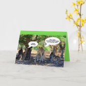 Carte Kangaroo Famille Joyeux Humour d'anniversaire (Fleur jaune)