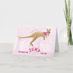Carte Kangaroo Jumping pour la Saint Valentin