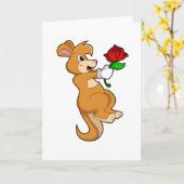 Carte Kangaroo with Flower (Fleur jaune)