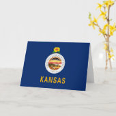 Carte Kansan Flag & Seal, Flag of Kansas (Fleur jaune)