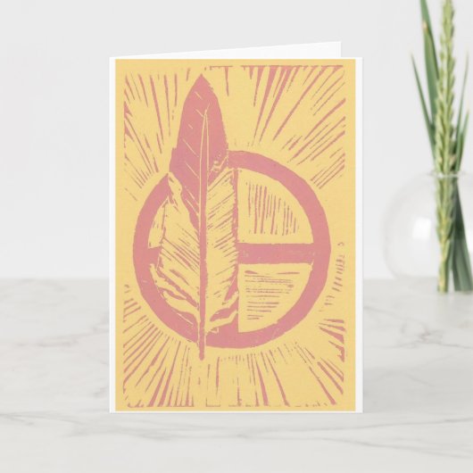 Carte Kanza Linocut notecard (Devant)
