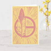 Carte Kanza Linocut notecard (Fleur jaune)